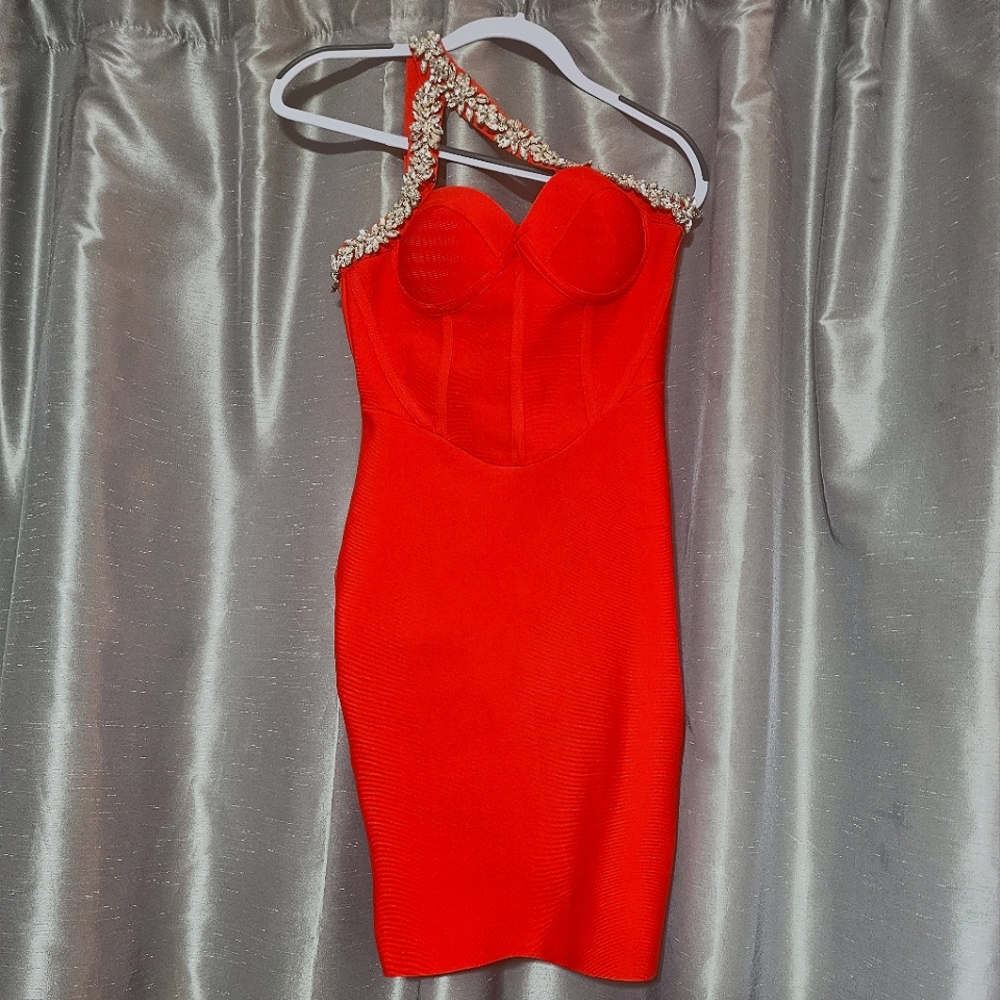 Red bandage dress